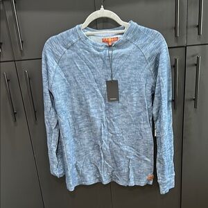 Women's Blue Long Sleeve Top
